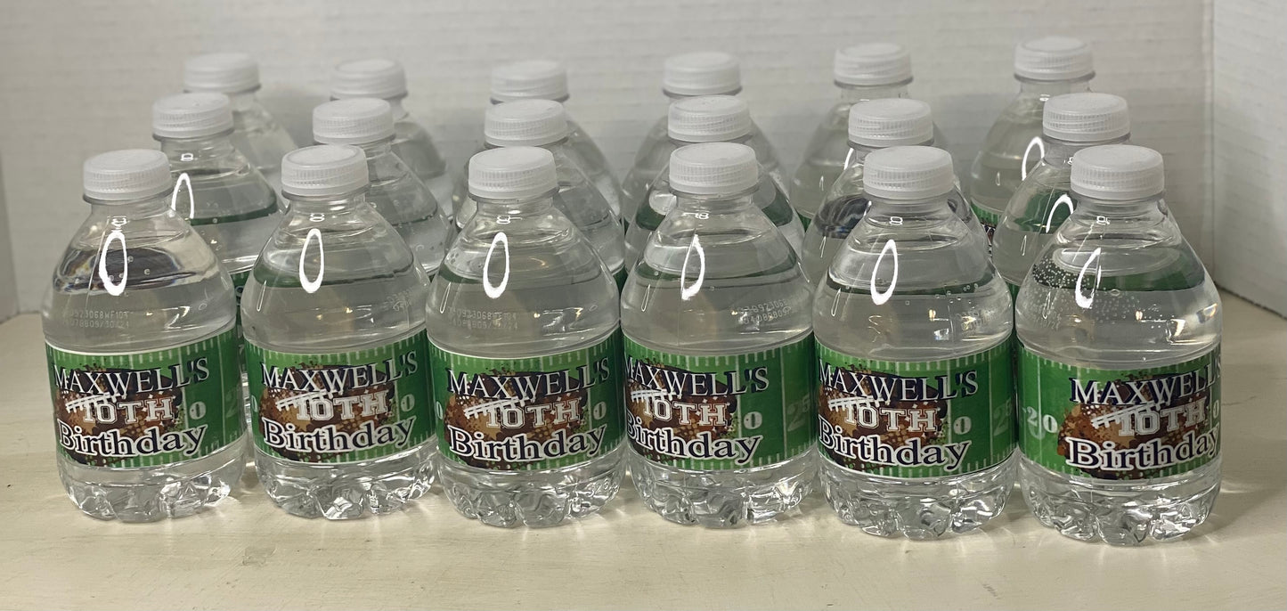 Football Water Bottle Party Favor