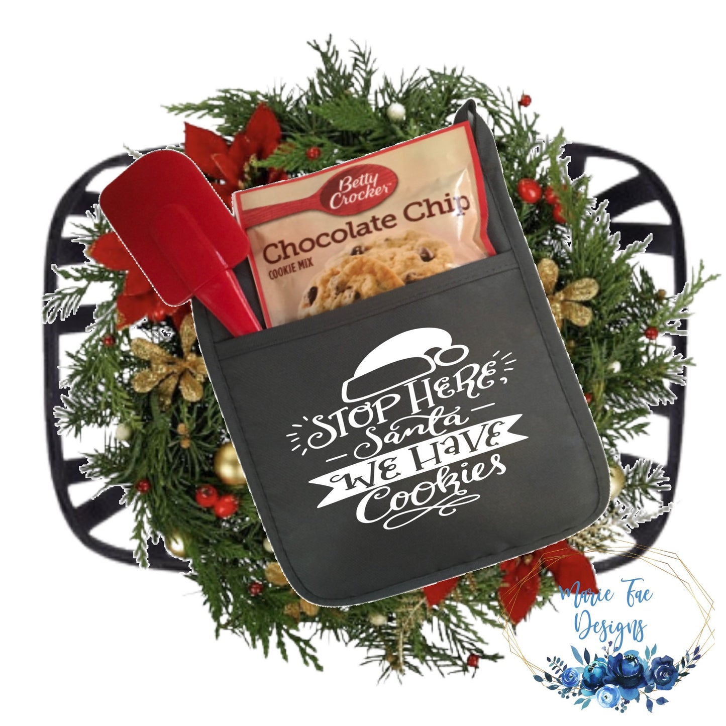 Pot Holder -santa stops here