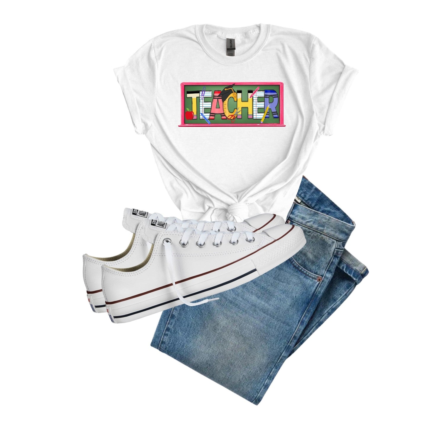 Teacher Tumbler and T-shirt Gift Set - Pesonalized