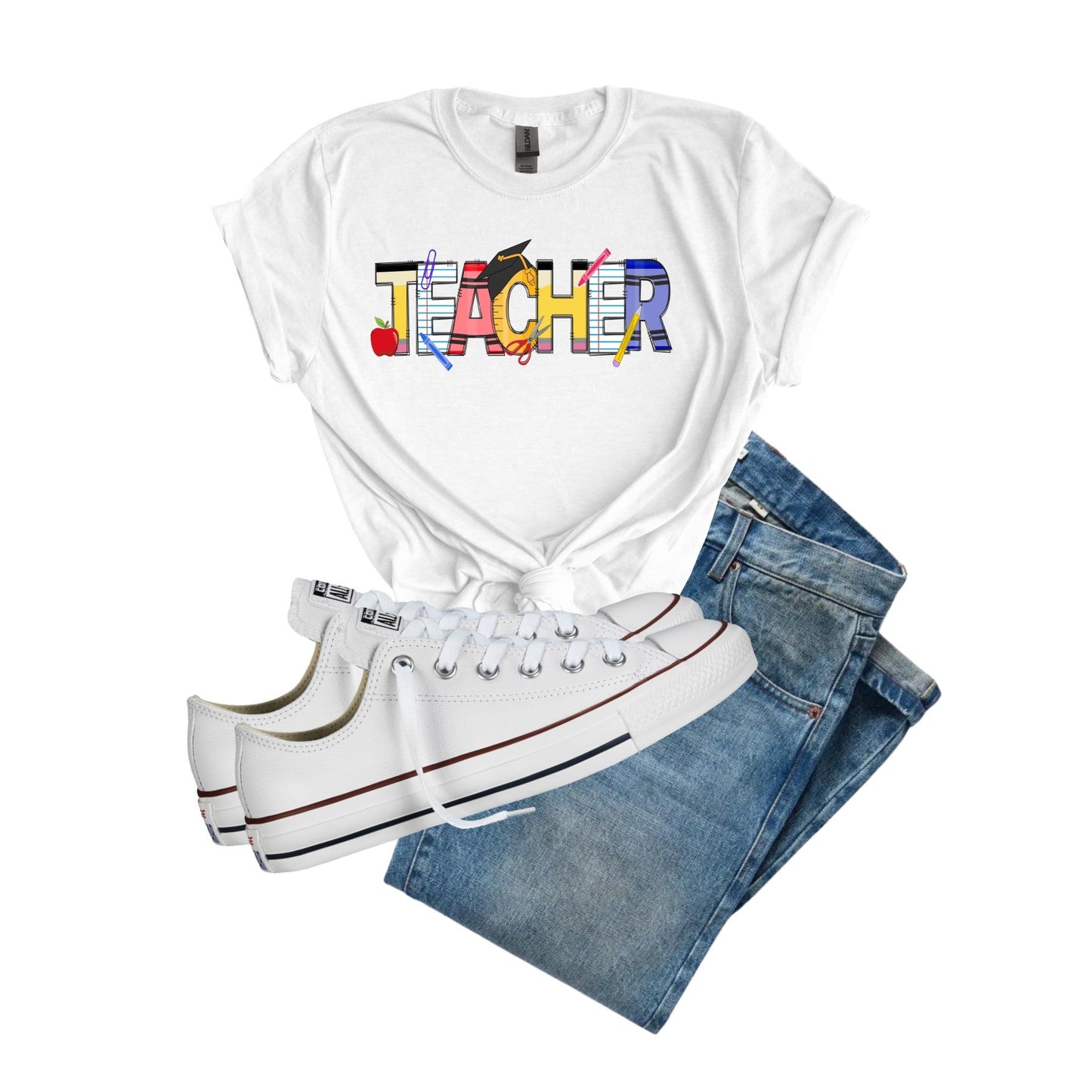 Teacher Tumbler and T-shirt Gift Set - Pesonalized