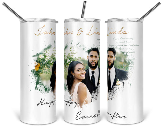 Bride and Groom Photo Tumbler