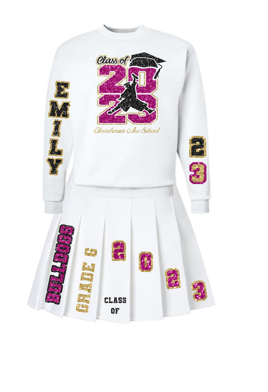Senior skirt & Sweatshirt Set
