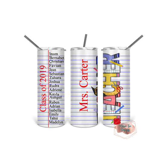 Personalized Teacher Tumbler