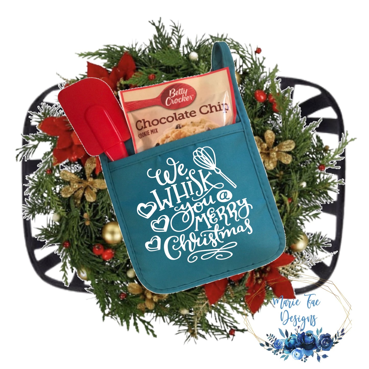 Pot Holder - we whisk you a merry christmas